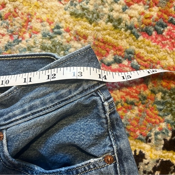 Levi’s Woman's blue Low Pro Straight jeans distressed - Picture 6 of 7